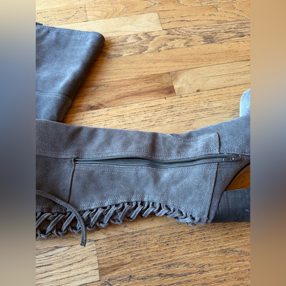 Vince Camuto over the knee Talla boot light brown lace back 9 - Picture 5 of 5